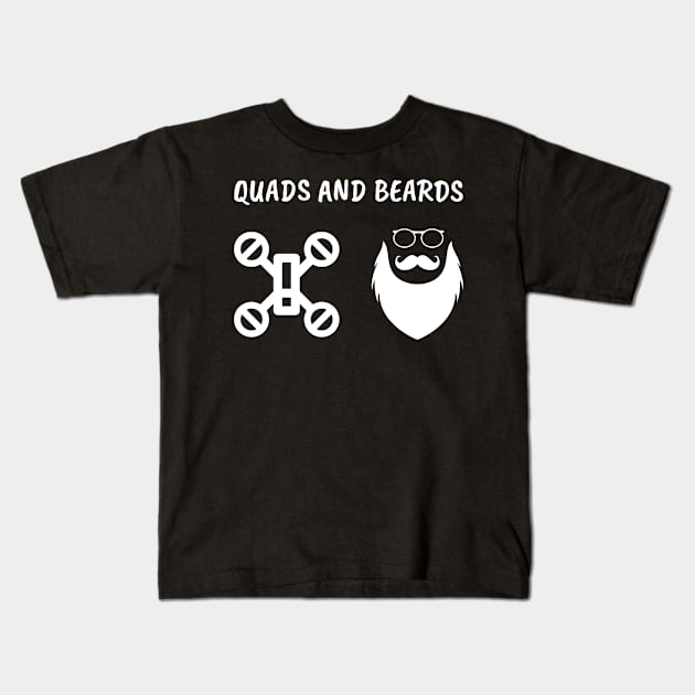 Quads and Beards Kids T-Shirt by Art Deck